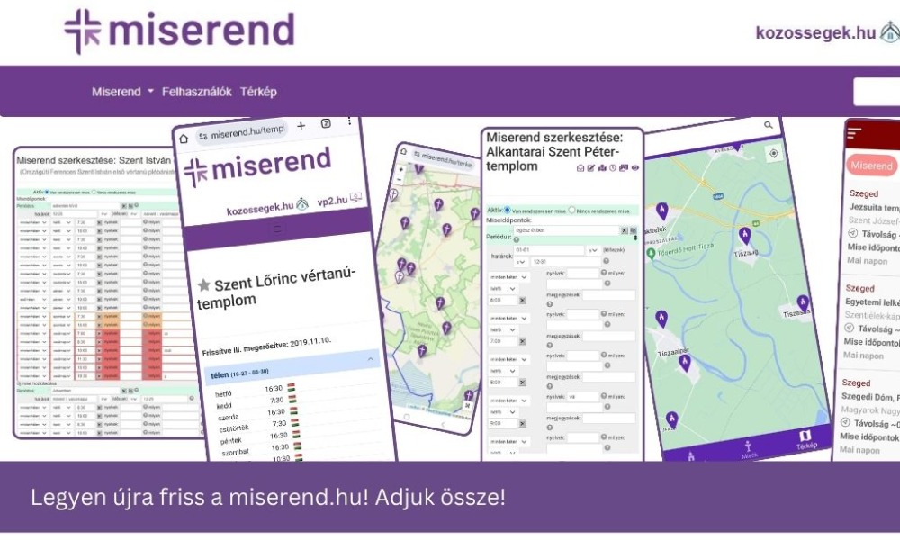 Legyen friss az országos miserend.hu!